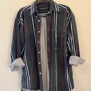 Men's American Eagle Long Sleeve Striped Button Down (M)
